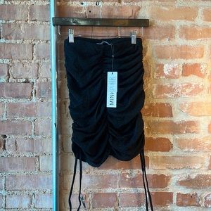 Minkpink Black Shimmer Skirt